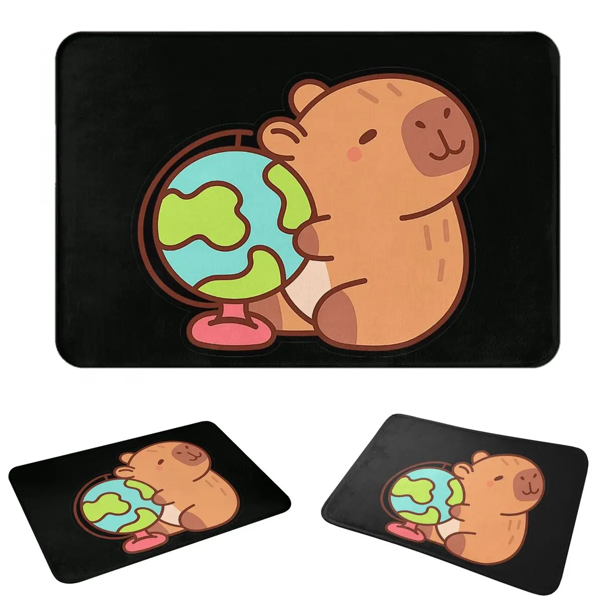 Capybara Anti-slip Doormat Floor Mat Sand Scraping Carpet Rug for Kitchen Entrance Home Bathroom Footpad Mats