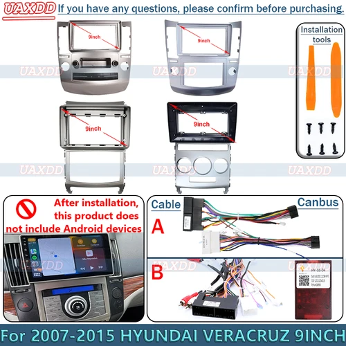 Imagen 1 del producto Para HYUNDAI 2010 -2012 VERACRUZ 9 pulgadas Radio Dvd para coche Android pantalla de audio estéreo reproductor de vídeo multimedia marco de arnés de navegación