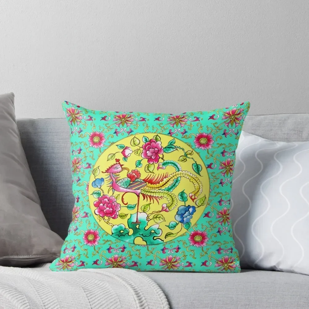 Peranakan Pattern: Yellow Throw Pillow Christmas Pillow Cases Cushions Home Decor pillow