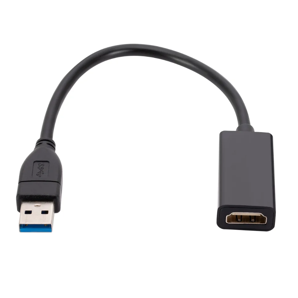 Convertisseur USB 3.0 vers HDMI 1080P USB mâle vers HDMI femelle, câble adaptateur de carte graphique externe pour PC portable HDTV