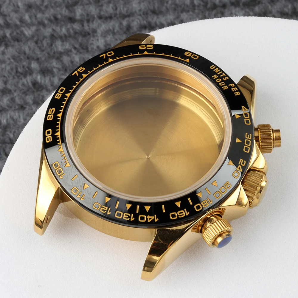 40mm VK63 Stainless Steel Watch Case Chronograph Men's Watch Accessories Suitable for VK63 VK64 Quartz Movement 29mm Dial