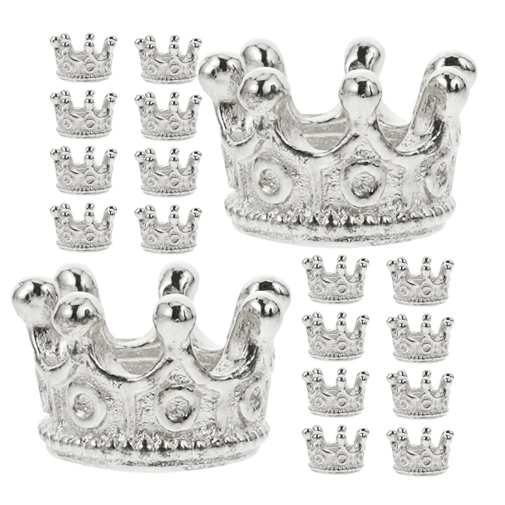 120 Pcs Vintage Jewelry Unique Alloy Charms Chic Pendants Decorative Crown Mini for Crafts Zinc Bracelets