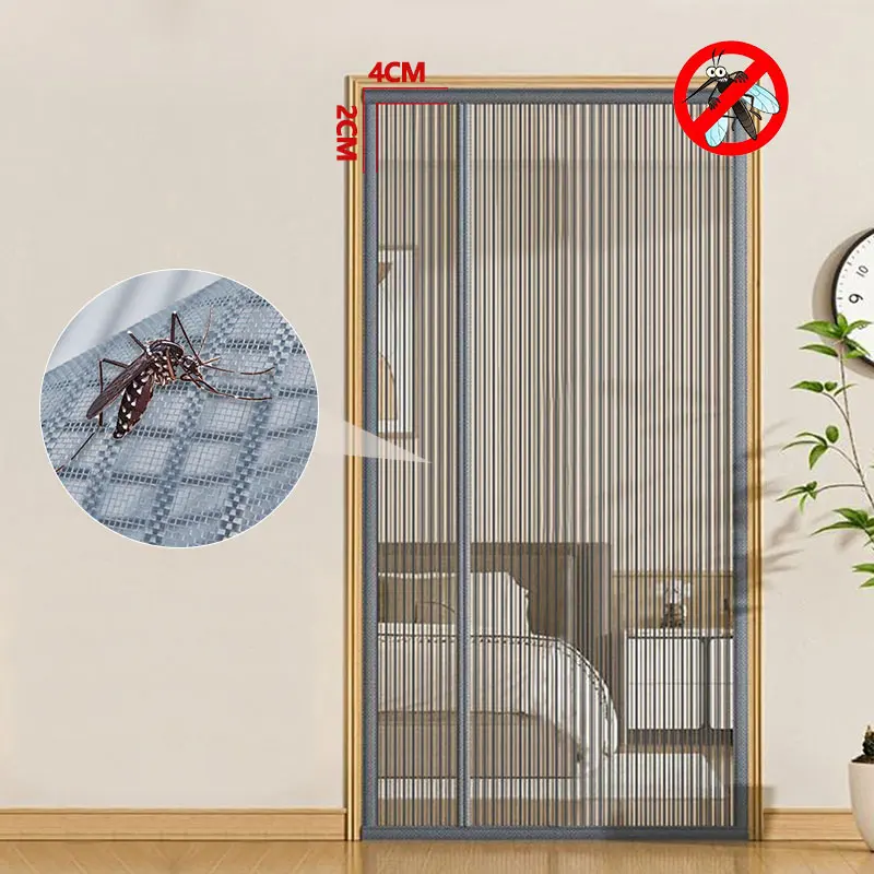 Magnetischer Netzvorhang für den Haushalt, Anti-Mücken, abnehmbar, waschbar, Fliegengittertür ohne Bohren