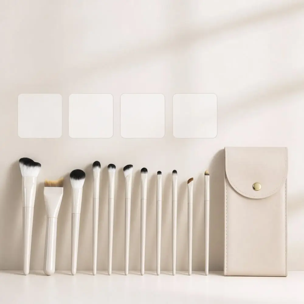 Soft Synthetic Makeup Brush Set Crescent Design Cosmetic Applicator Kit For Face Powder Foundation Eye Shadow Blush Tools