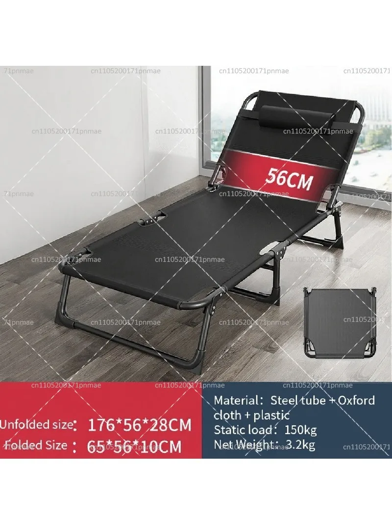 Metal Folding Single Bed Modern Office Portable Bed Adjustable Chair Mattress for Camping Outdoor view 3