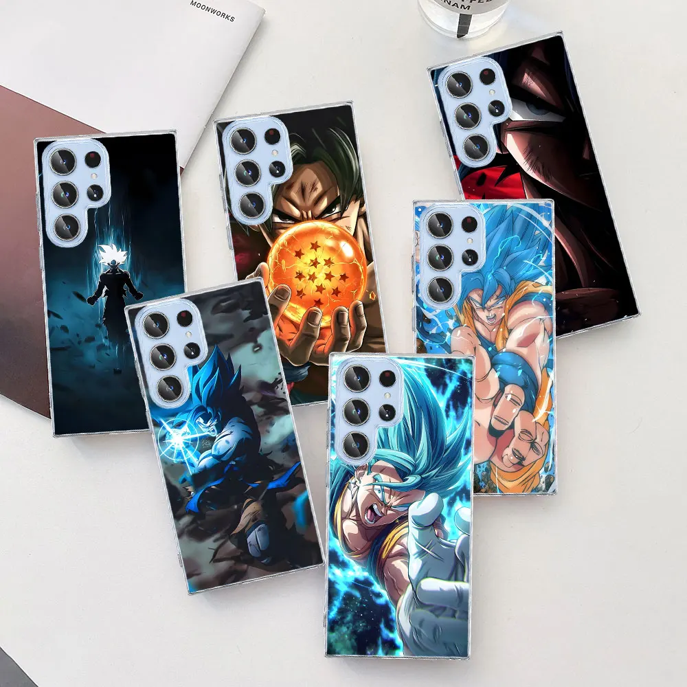 Son Goku Anime Dragon Ball Case for Samsung Galaxy S25 Edge S22 S23 S24 S20 Ultra S21 FE S10 Plus TPU Transparent Phone Cover