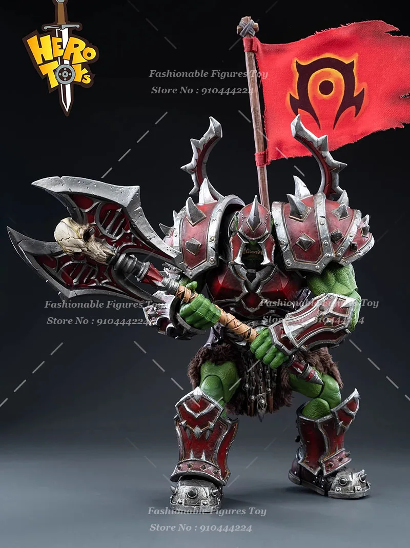 HERO TOYS WOW 1/12 Scale Orc Commander Elite Leader Field Elite Army Warriors Full Set 19.5Cm Action Figure Model Game Toys