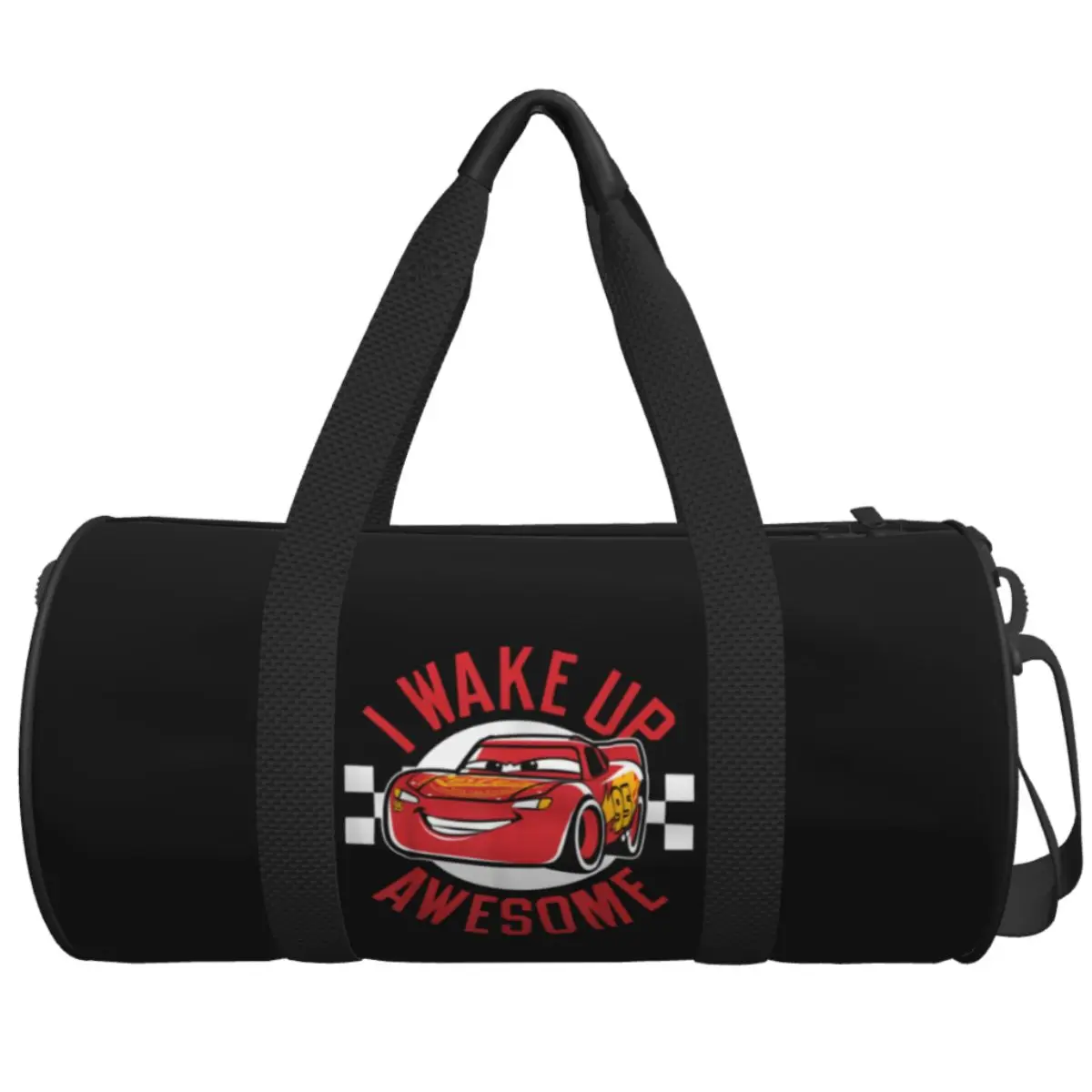 

Travel Bag Cars 3 Lightning McQueen I Wake Up Gym Bag Portable Sports Bags Large Capacity Handbag Fitness Bag For Male Female