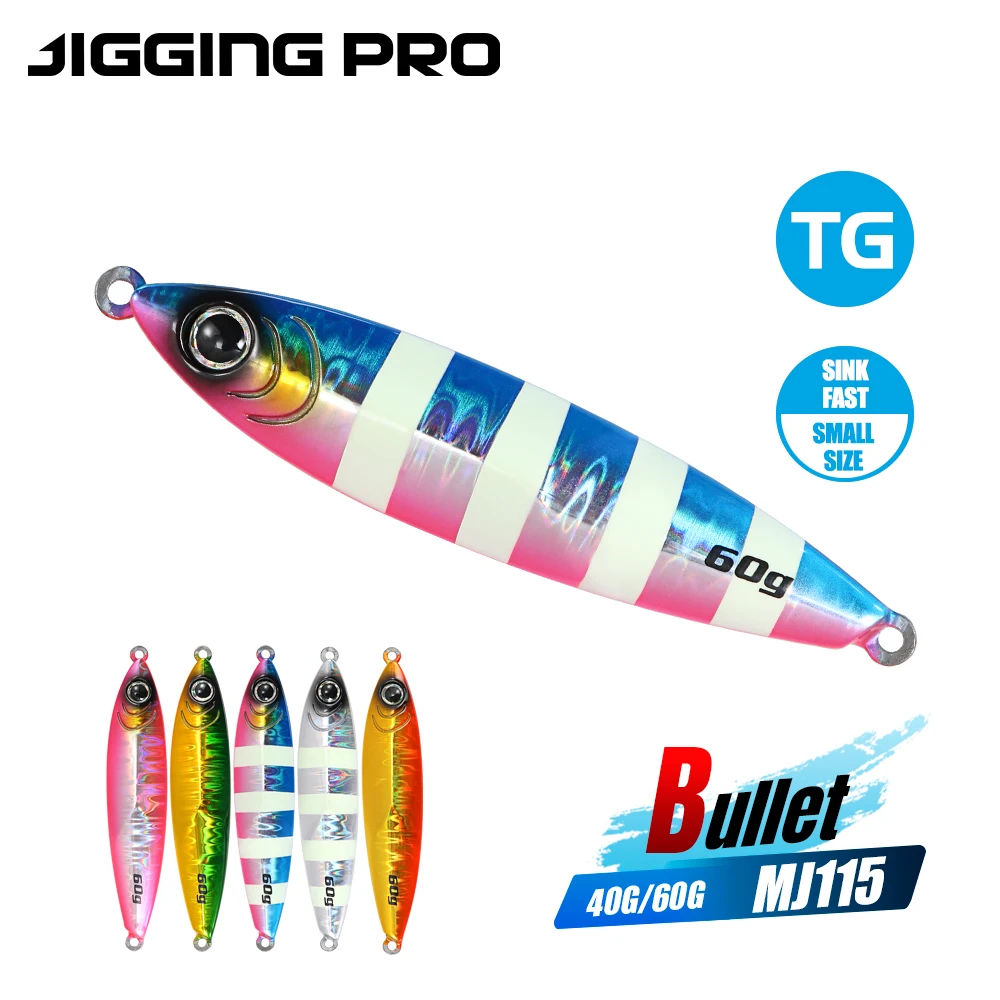 

Джиг-приманка JIGGING PRO 40г 60г, вольфрамовая, для дальнего заброса, металлическая, для медленного джиггинга, приманка для морской рыбалки