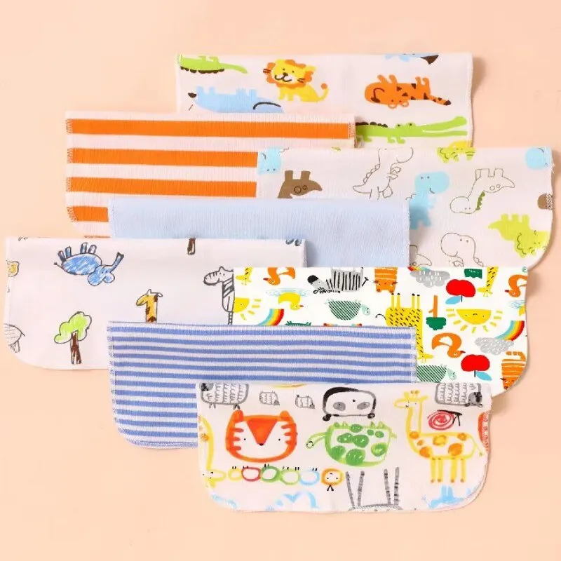 8 Pcs Pack of Different Colors Cotton Newborn Saliva Towel Nursing Towel Baby Wipe Handkerchief Towel