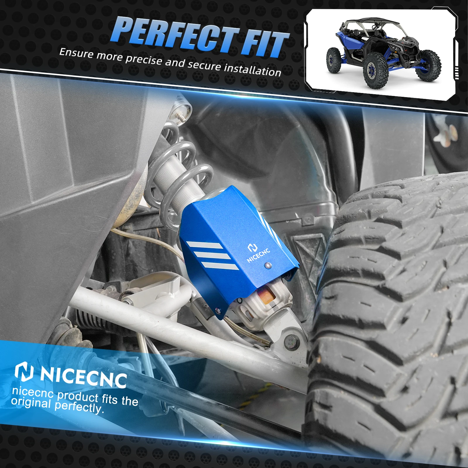 UTV Front Shock Guard Kit For Polaris RZR XP Turbo 1000 4 1000 EPS DYNAMIX Edition 2014-2018 Aluminum Alloy UTV Accessories