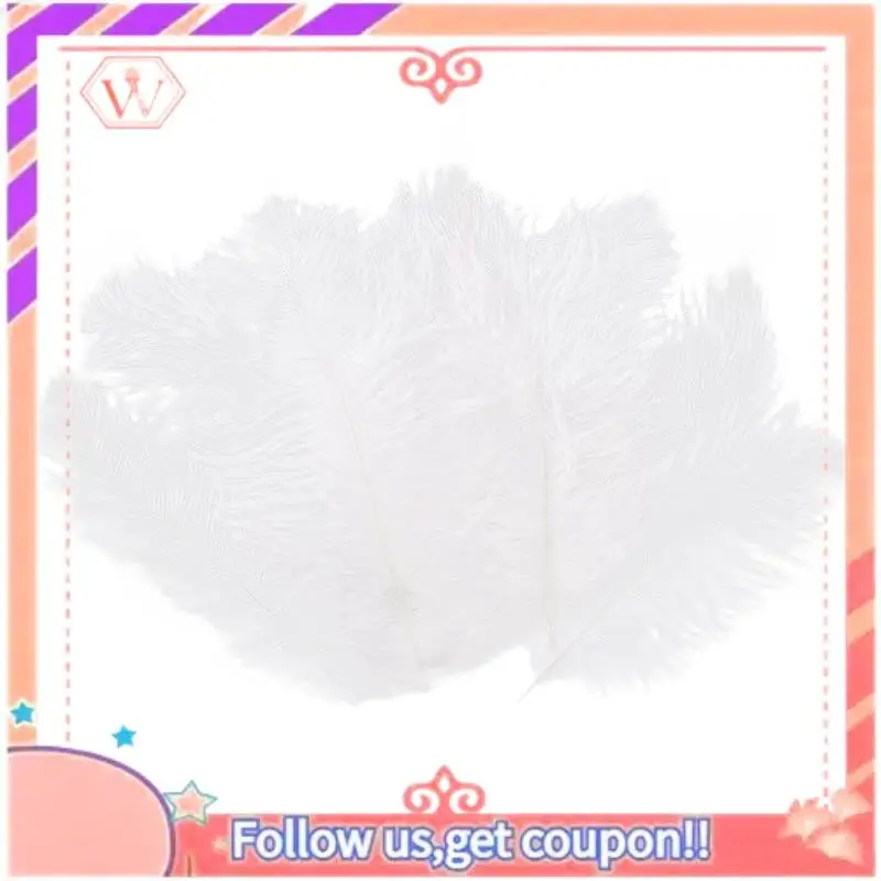 

AT84-200 Pieces White Natural Ostrich Feather 20-25Cm Wedding DIY