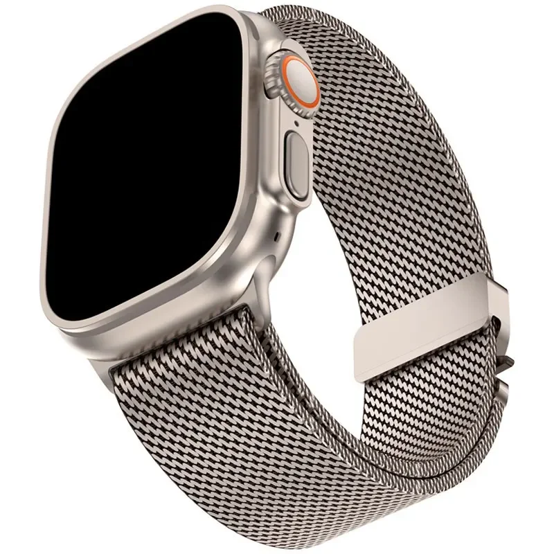 Official 1:1 Strap For Apple watch Ultra Band 49mm S10 46mm 45 44mm Milanese Titanium Color bracelet iWatch 10 9 8 7 6 5 SE 4 3