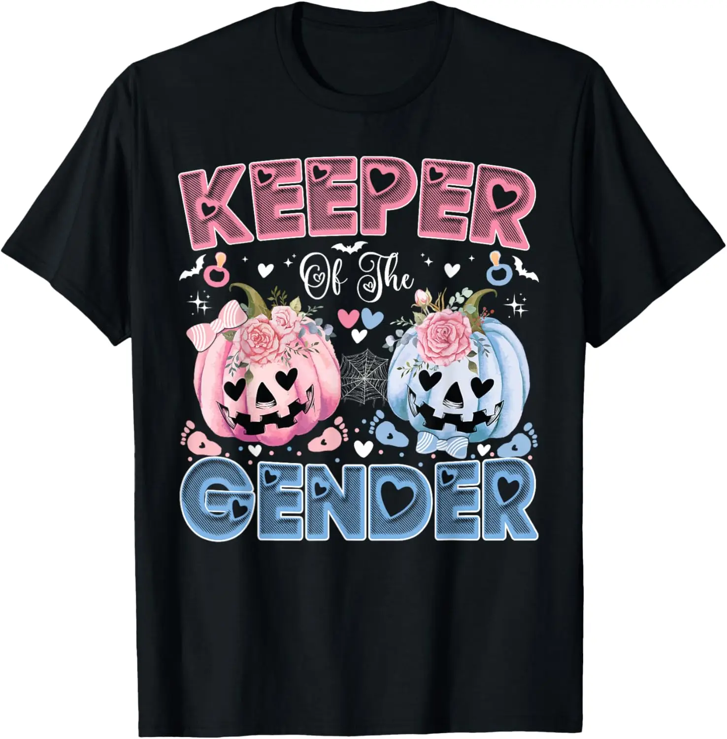 Keeper Of The Gender Pumpkin Halloween Baby Gender Reveal T-Shirt