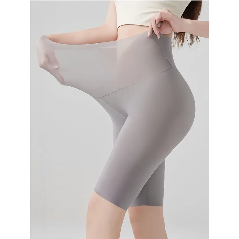 Women's Plus Size Safety Shorts High Waist Elastic Anti-Chafing Under Skirt Shorts Ice Silk Seamless Breathable Underwear Pants image 6
