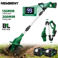 NEWBENY Electric Rototiller Tiller Cultivator Motocultor Cordless Scarifier Garden Tool For Makita 21V Battery Pin