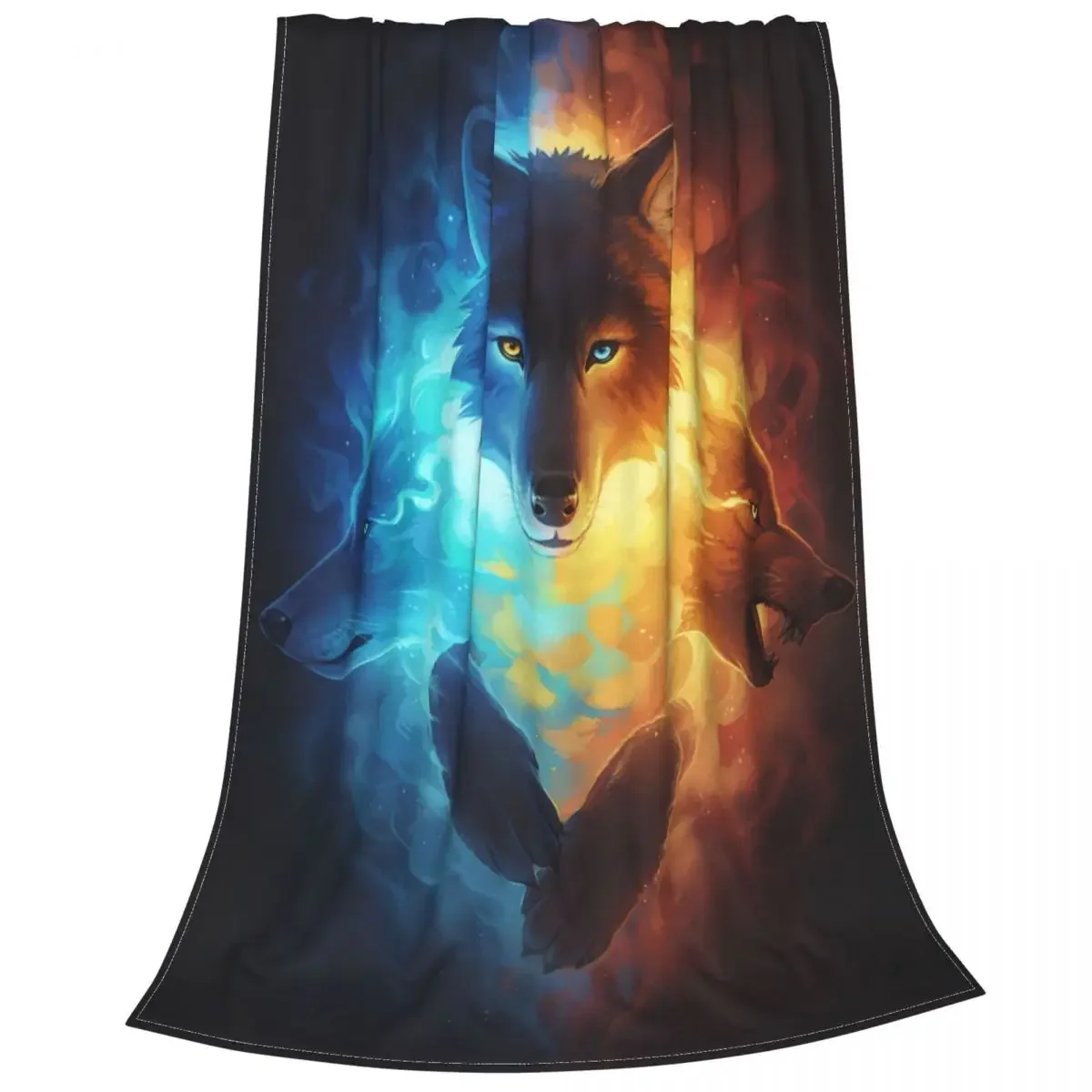 Wolf Ferocious Blankets Fleece Winter Animal Breathable Super Warm Throw Blanket for Home Outdoor Plush Thin Quilt