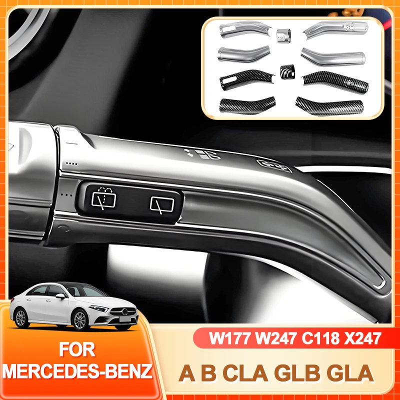 

Interior Stickers Car Sticker For Mercedes Benz A B CLA GLB GLA Class W177 W247 C118 X247 H247 Shift Lever Wiper Rod Cover Trim