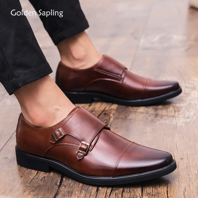 

Golden Sapling Men's Formal Shoes Elegant Loafers Office Dress Footwear Fashion Party Wedding Flats Casual Business Shoe for Men