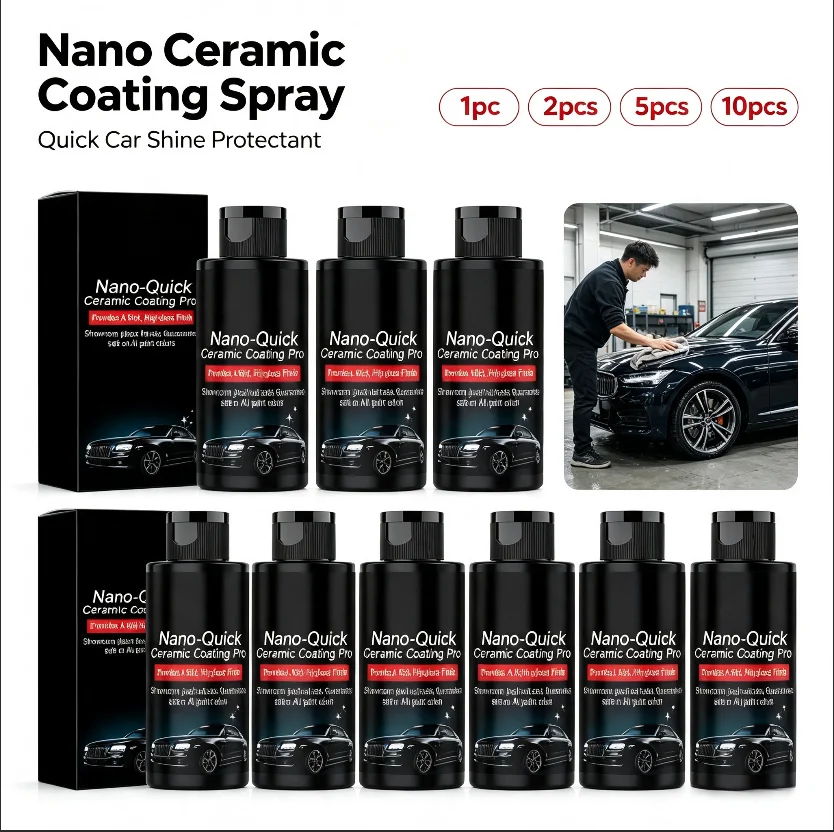 100ml Nano Car Coating Agent Quick Acting Paint Crystal Plating Brightening Spray Wax Anti-Scratch for Vehicle Paint Protection