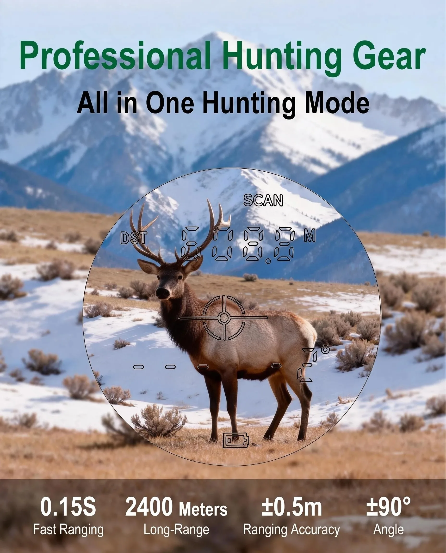 Gravoptics 10x42 Laser Rangefinder Binoculars High Definition Precise Ranging for Hunting & Outdoor Observation