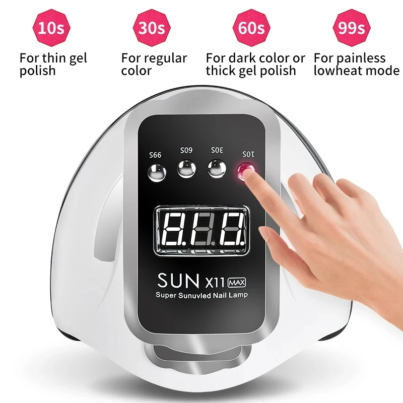 SUN X11 MAX Professionele Nageldrooglamp voor Manicure 280W Nagels Gel Polish Droogmachine met Auto Sensor UV LED Nagellamp