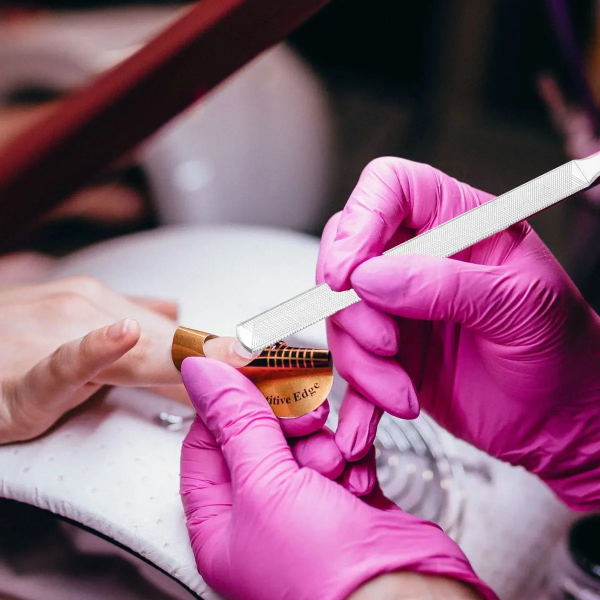 1Set Nagelvijl Set Roestvrij Staal Manicure Pedicure Gereedschap 13Cm 5.1inch 18Cm 7.1inch Vierzijdig Dubbelzijdig Nail Art Slijpen