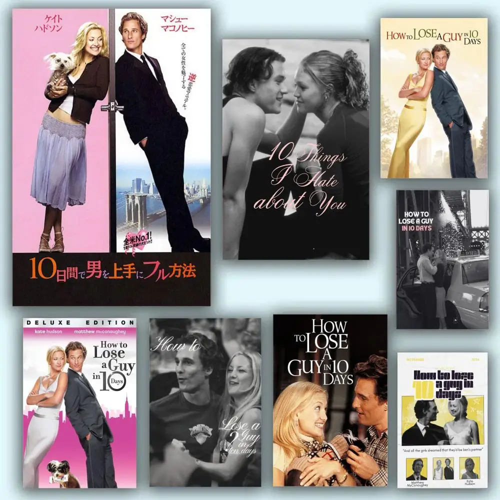 Póster de película Cómo perder un chico en 10 días, Anime HD, tema novedoso, cantante/OST/película, decoración autoadhesiva impermeable para el hogar