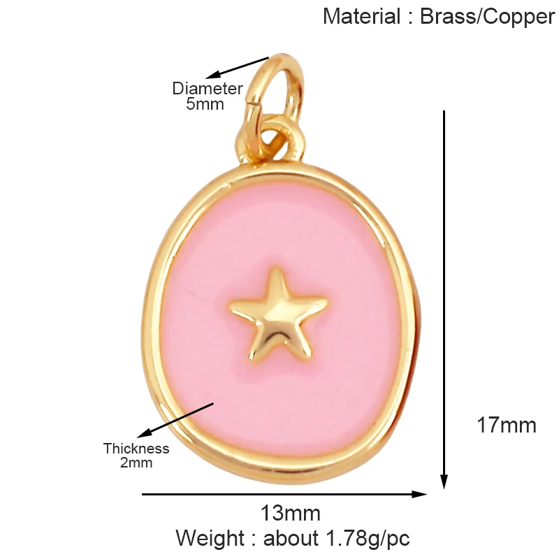 Trendy Mini Windmühle blinkende Bolzen Stern Sonne Mond Regenbogen Schneeflocke Charm Anhänger, Handwerk Schmuck Halskette Armband Zubehör S28 – Detail 13