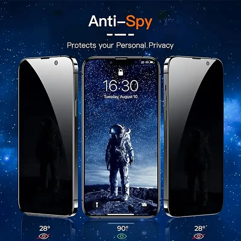 5 szt. Szkła ochronnego zapewniających prywatność do iPhone'a 15 16 14 13 12 11 17 Pro Max Mini, szkło anty-szpiegowskie do iPhone 17 Air XR X XS 15 16 Plus SE