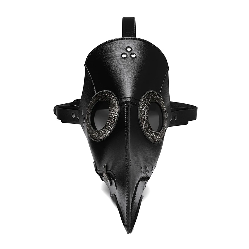 Leather Plague Doctor Mask Cosplay Halloween Disguise Festival Scary Funny Masquerade Steampunk Mask For Face Men Carnival Prop