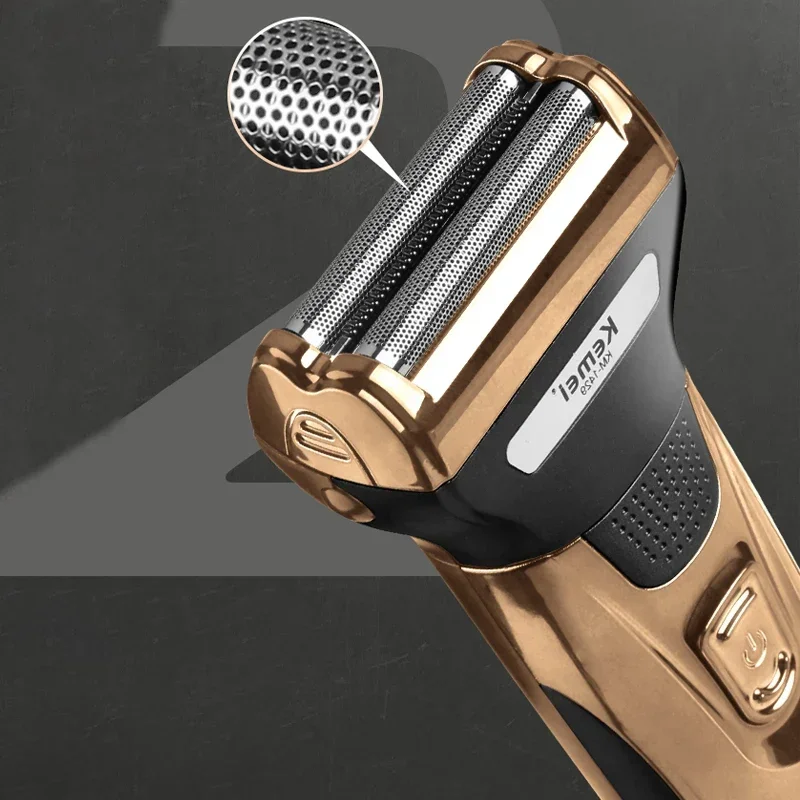 ماكينة حلاقة 3 في 1 للرجال ماكينة تشذيب شعر اللحية والجسم والأنف والأذن ماكينة حلاقة للوجه قابلة لإعادة الشحن