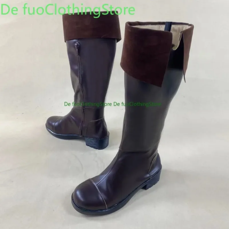 Defuo seis caneleiras cosplay sapatos anime botas de convenção anime jogo rpg sapatos e botas festa de halloween