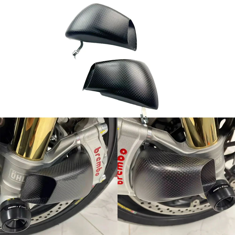 

For Aprilia RSV4 RSV4 RR RSV4 Factory 2015-2024 2025 100% Carbon Fiber Motorcycle Front Brake Air Duct Caliper Radiator Cover