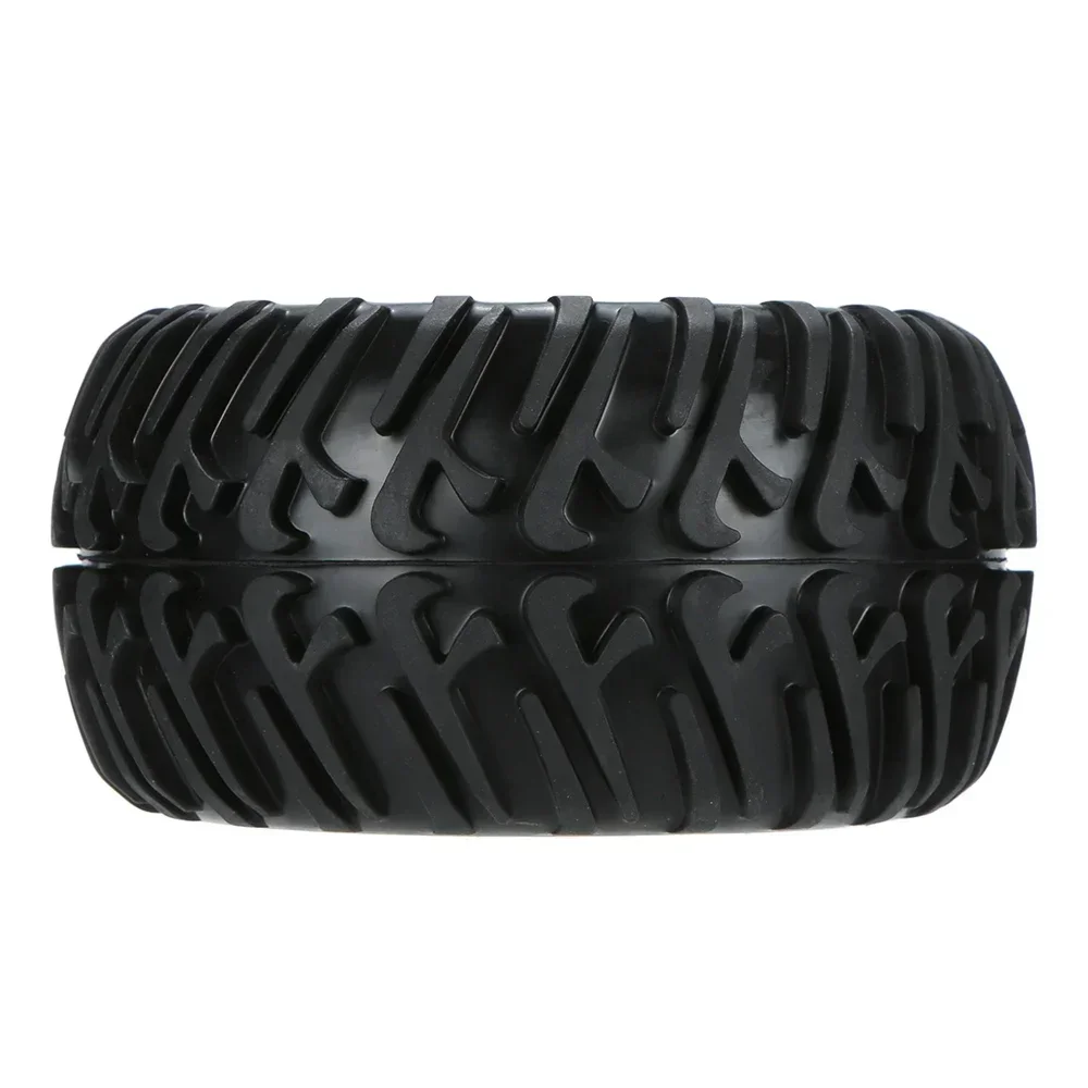 4 peças 125mm borracha 1/10 rc monster truck pneus e jantes 12mm hex com nylon 4mm porcas de bloqueio para trxs himoto hsp hpi redcat