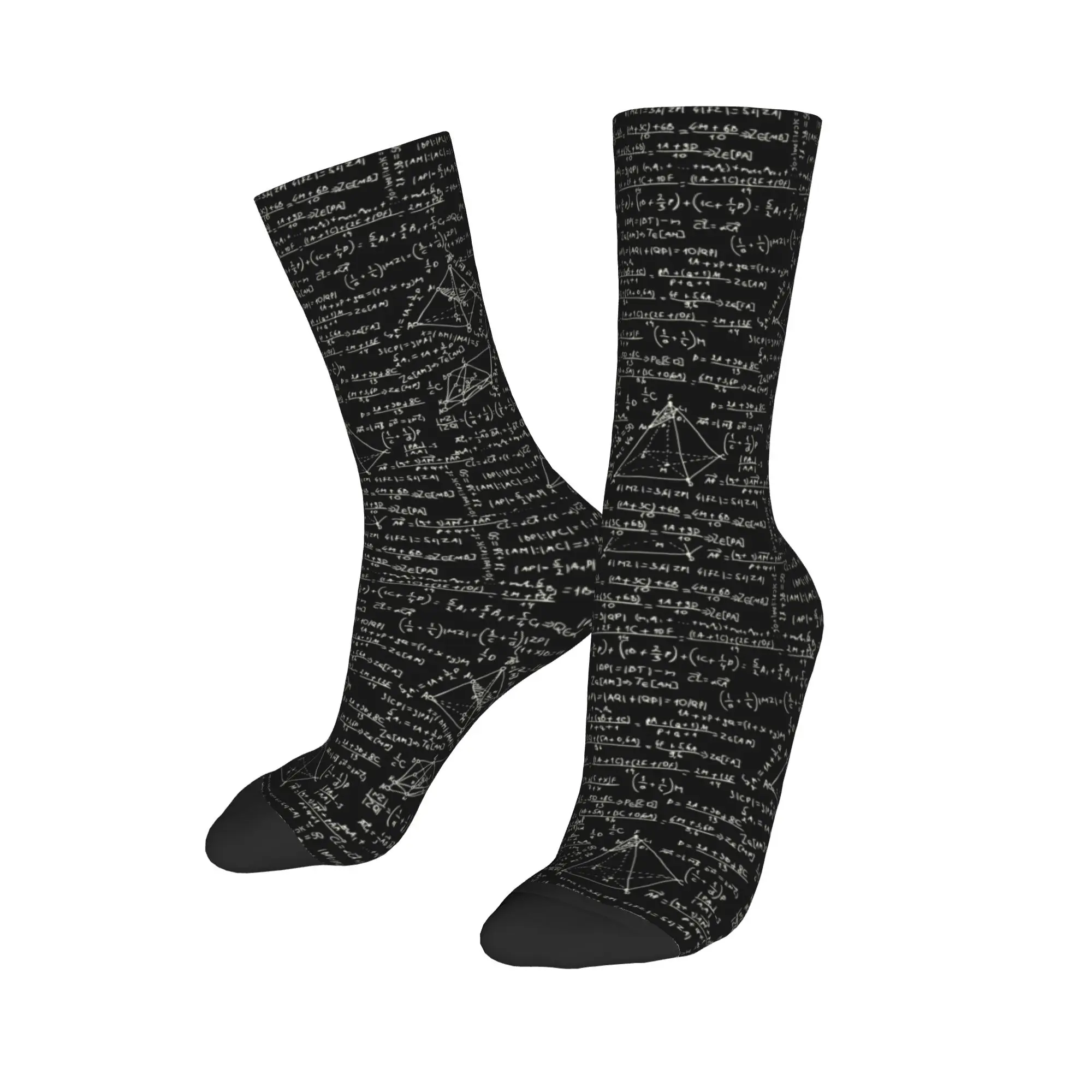 

Custom Kawaii Men's Physics Math Equations Dress Socks Unisex Breathbale Warm 3D Printing Geek Mathematics Teacher Crew Socks