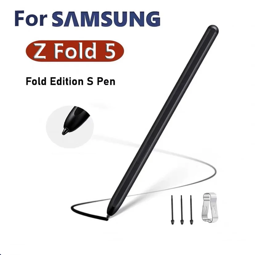 

Stylus Pen for Samsung Galaxy Z Fold 5 5G W24 & Logo S Pen Replacement Z Fold5 Stylus with Nibs Metal Clip Stylus Pen