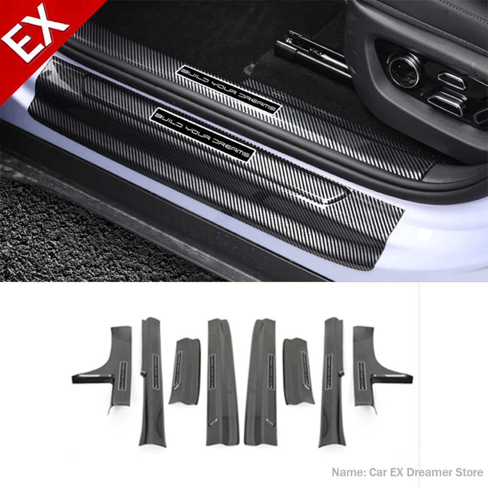 

Для BYD Sea lion 07 EV 2024-2025 аксессуары ABS из углеродного волокна, накладка на порог автомобиля, защитная накладка на порог