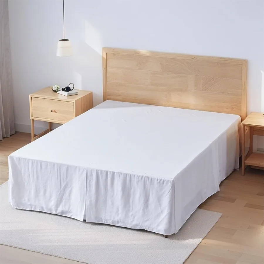 

14-дюймовая 100-льняная юбка-кровать с классическим индивидуальным принтом из натурального французского льна с рюшами, уютное мягкое дышащее постельное белье для фермерского дома fo