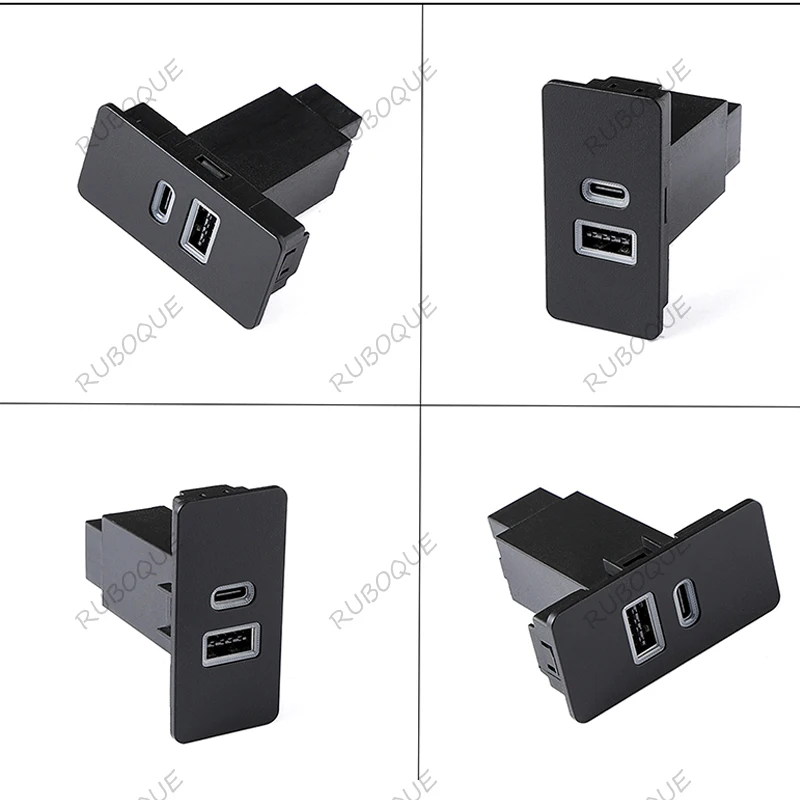 1PC 12V 22W Dual Port USB Schnelle Ladegerät Auto Buchse Typ C PD Lade Outlet Power Adapter telefon Für Volkswagen Golf 7/7.5