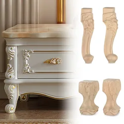 European Style Solid Wood Carved Furniture Foot Legs Cabinet Seat Feets Vintage Home Decor Decoration Accessories