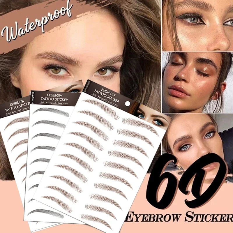 False Eyebrow 6D Eyebrows Sticker Eye Brow Enhancers Hair-like Eye Brow Eyebrow Tattoo Long Lasting Water Transfer Beauty