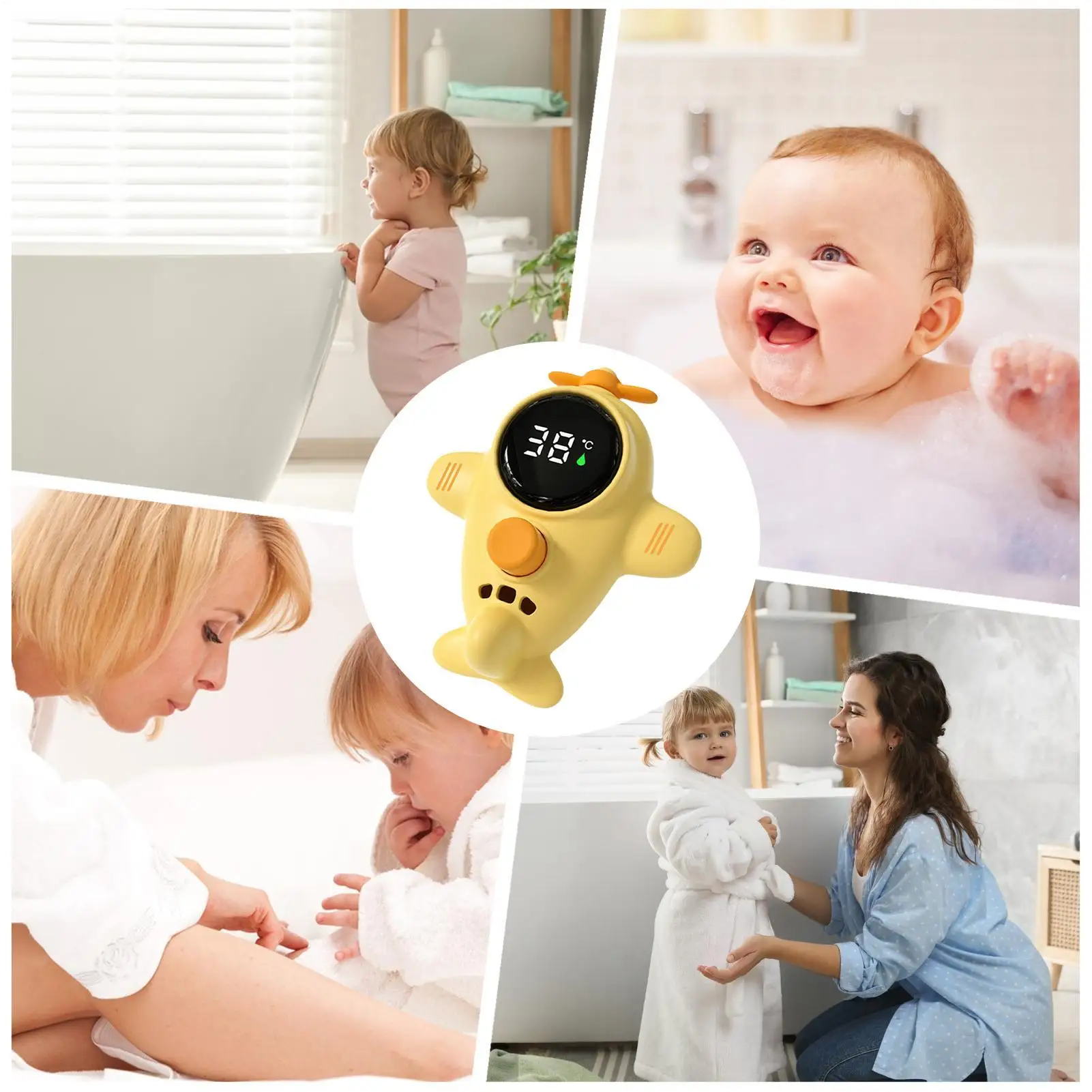

Baby Water Temperature Gauge For Bath Waterproof Bathing Toy Cartoon Shape Bathtub Toys For Children Toddler Bathroom
