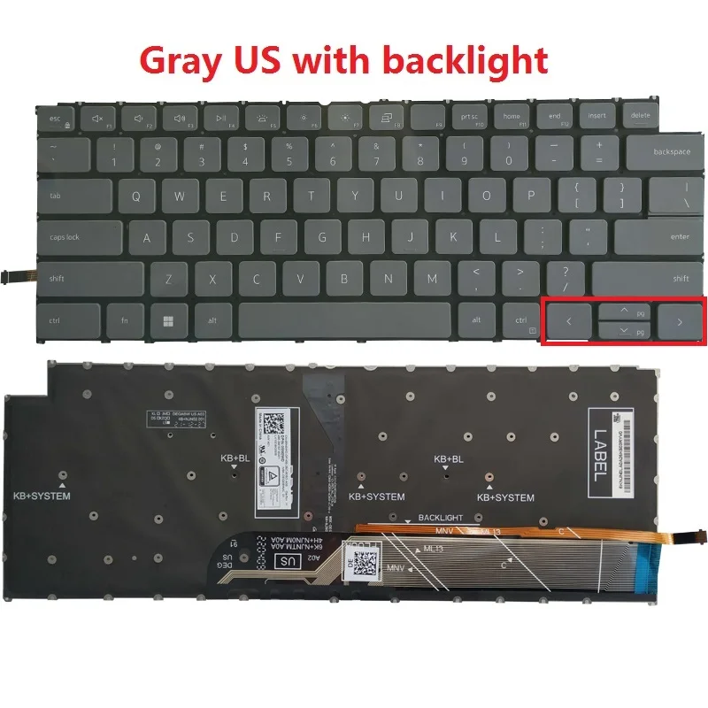 Imagem -04 - Teclado Portátil para Dell Latitude 3320 3330 3420 3430 P144g P144g001 Russo Nós Brasil Latim Espanhol Novo