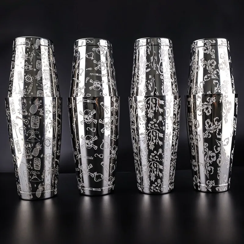 Creative Boston Cocktail Shaker Set Professional Bar Mixing Tool American Style Cocktail Making Shake Cup Barware Kit