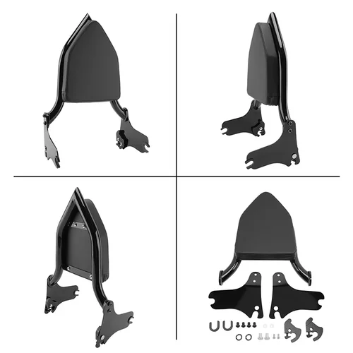 Imagen 2 del producto Respaldo desmontable para pasajero de motocicleta, barra Sissy trasera negra para Harley Touring Road King Street Glide 1997-2008