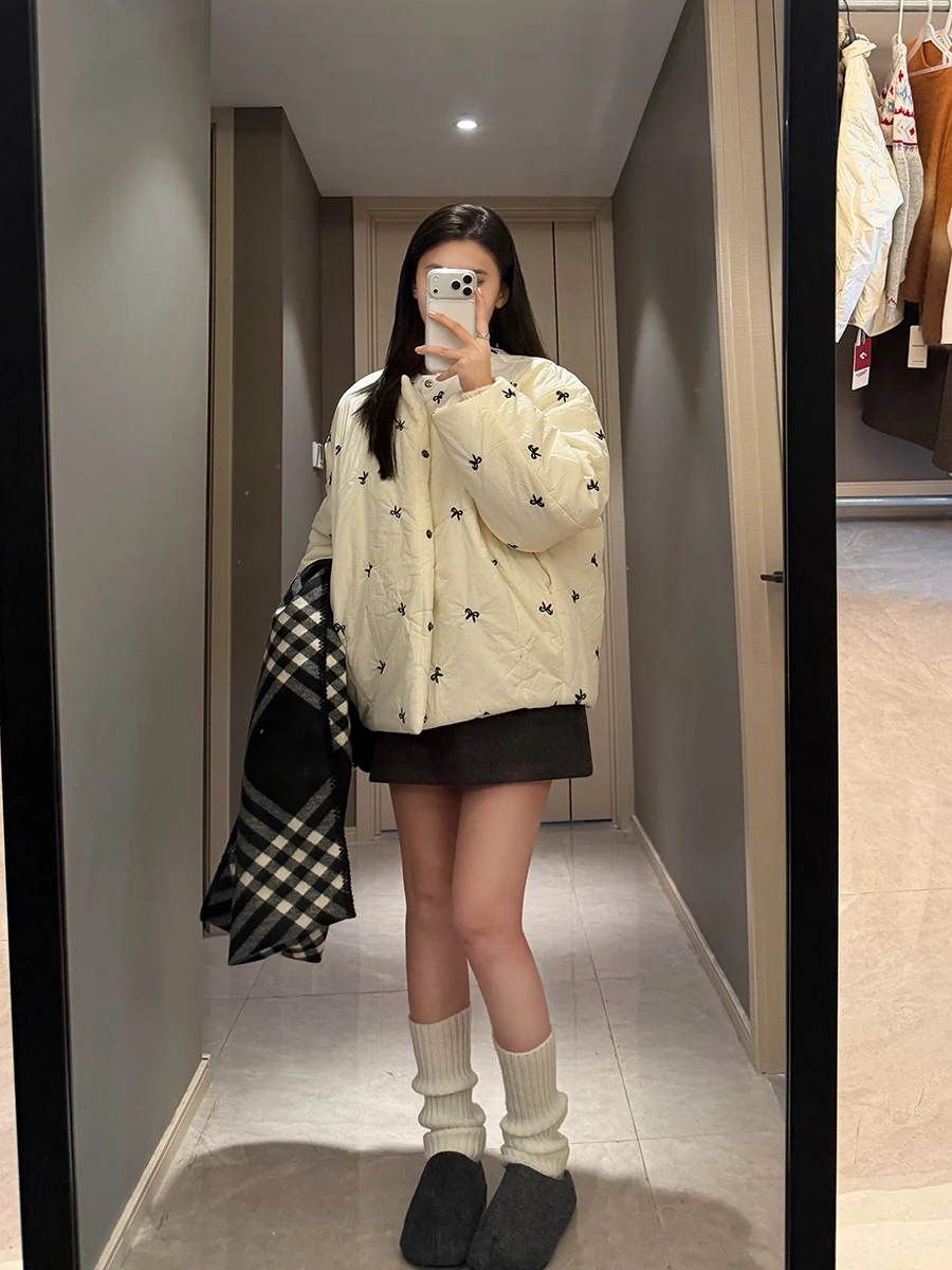 

LYHOOC женское хлопковое джинсовое пальто Jaet 2025, зимнее свободное двустороннее пальто с капюшоном, длинное пальто свевого цвета