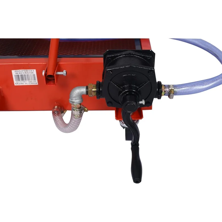 ถังรองน้ำมันเครื่องขนาด 17 แกลลอน พร้อมปั๊มมือ สำหรับการบำรุงรักษารถยนต์ ดีไซน์แบบพกพา ขนาดกะทัดรัด สำหรับรถยนต์ รถ SUV รถบรรทุก ความจุขนาดใหญ่