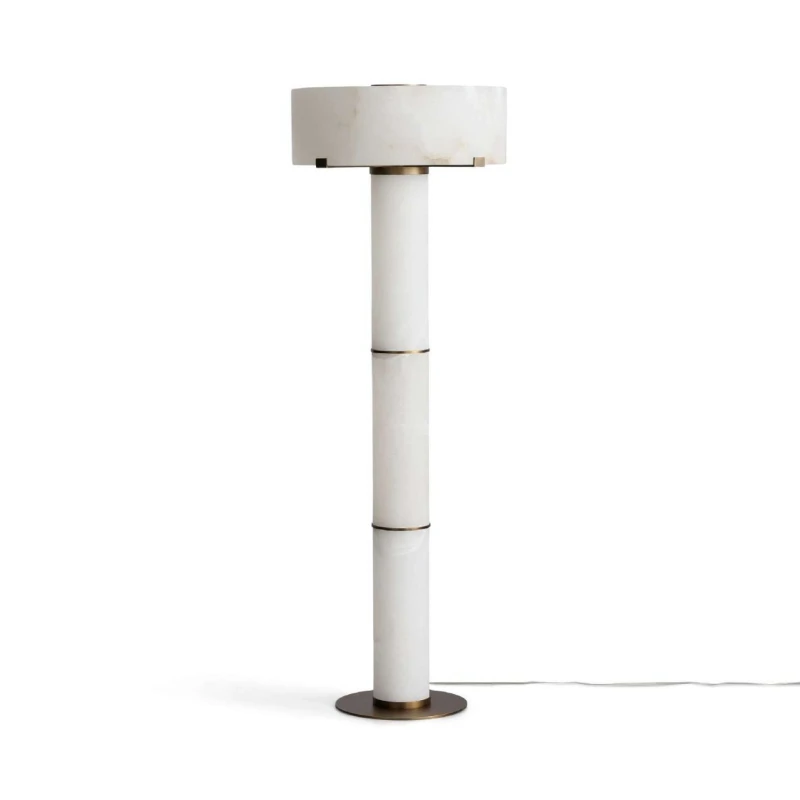 

Medieval snowflake marble table lamp, retro decorative floor lamp in living room study tea room