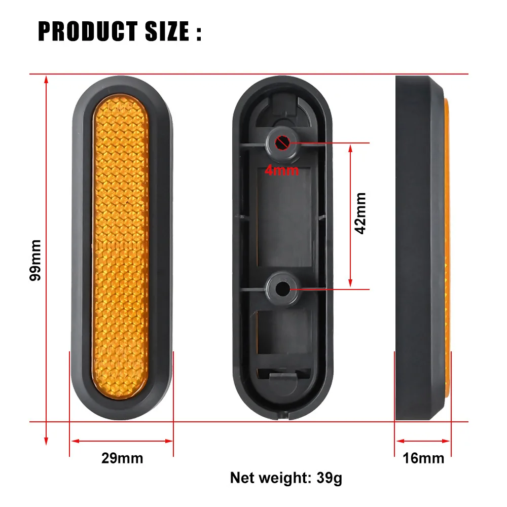 Electric Scooter Side Reflective Strap Stickers For Xiaomi 4 Lite Mi4 Lite Accessories Front Rear Safety Tube Night Reflector